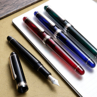 透明红绿蓝 直邮日本PLATINUM3白金776钢笔世纪百年系列14K铂金尖