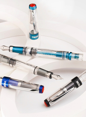三文堂Twsbi 钢笔钻石580AL/580ALR mini AL活塞吸墨 彩虹 瓷白