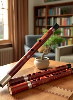 杭州南音笛子黄黎明刻字竹笛学生练习横笛子双插教学专业老料竹笛