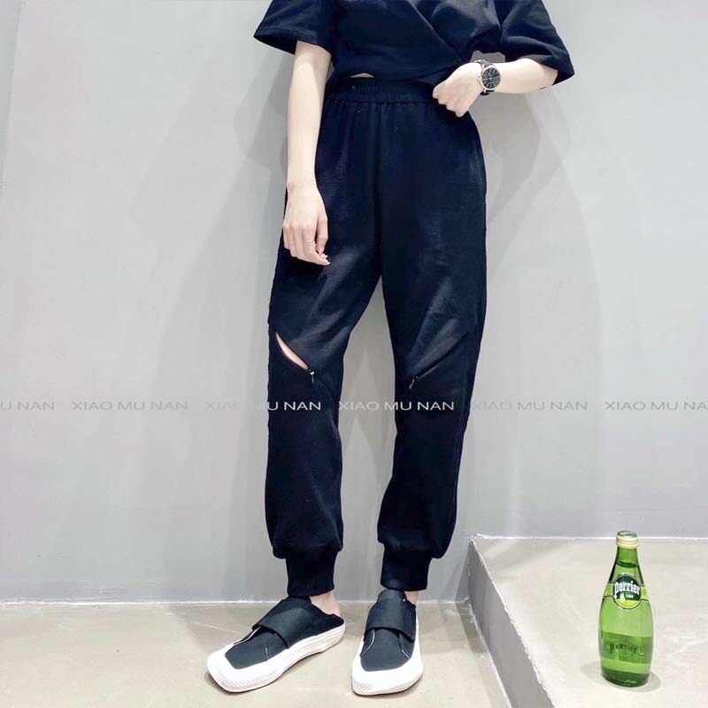 小木南52231春季休闲哈伦裤女宽松显瘦萝卜裤老爹裤韩版ins锥版裤