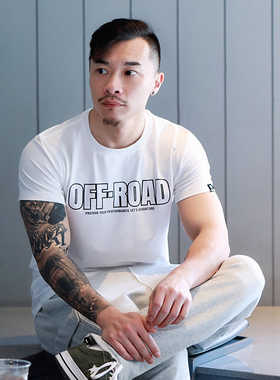 2022春夏潮男简约越野车元素户外休闲短袖T恤offroad个性范打底衫