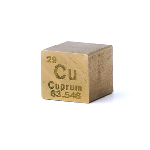 铜立方体元素块摆件化学元素周期表实物原子模型教学展示道具金属