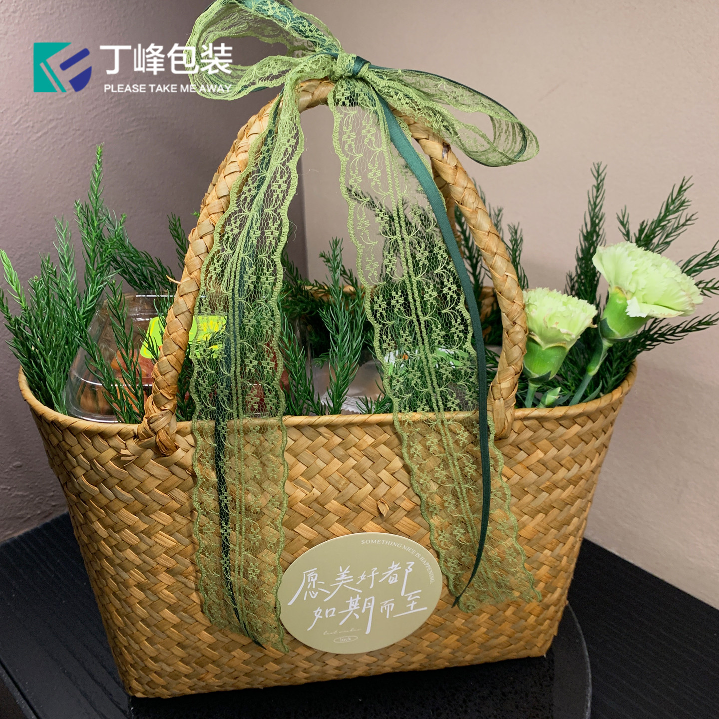丁峰·端午国风藤编手提篮 蜻蜓山房同款伴手礼篮中式特产礼品篮