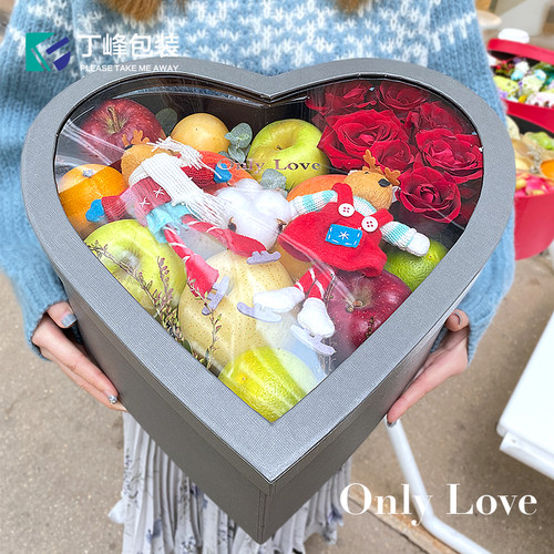 透明开窗爱心圆形礼品盒