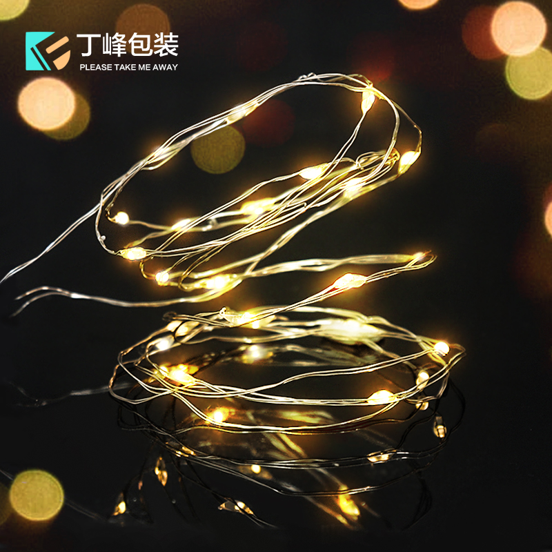 网红发光灯条平安装饰串线led