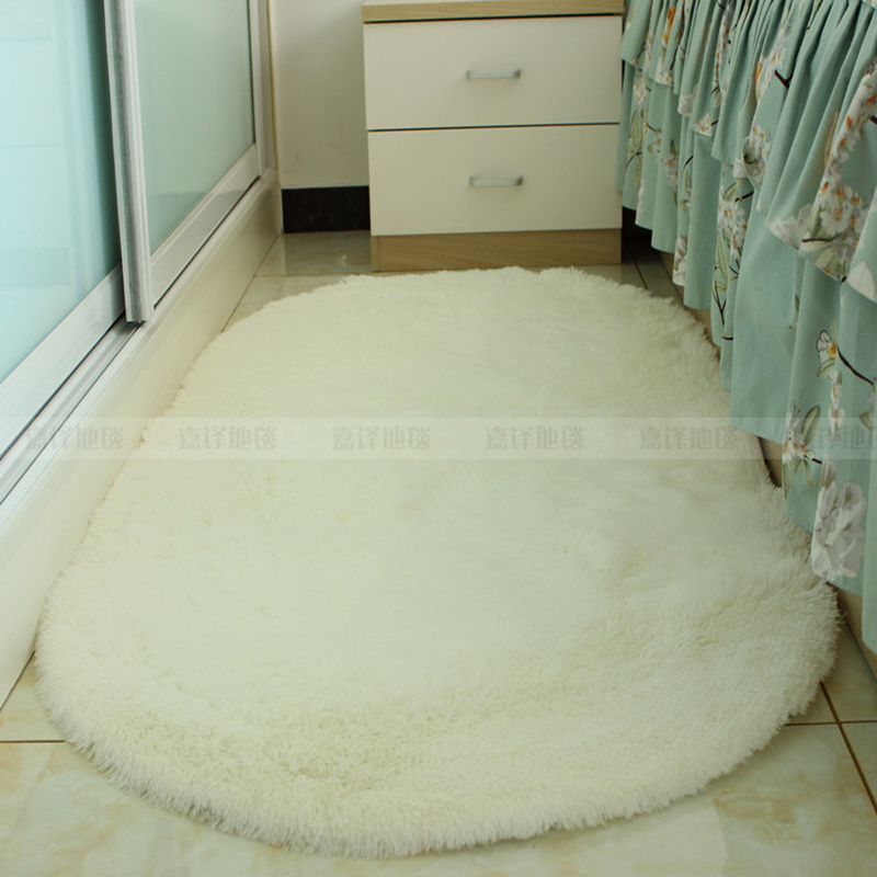 欧美椭圆形卧室满铺床边地毯大客厅茶几地垫定制房间飘窗榻榻米垫