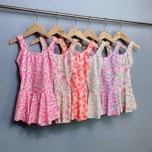 中大童沙滩防尴尬 女童泳衣洋气可爱连体公主裙式 Amber 夏季