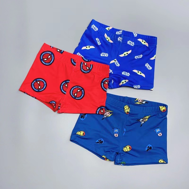 男童宝宝平角可爱卡通印花游泳裤