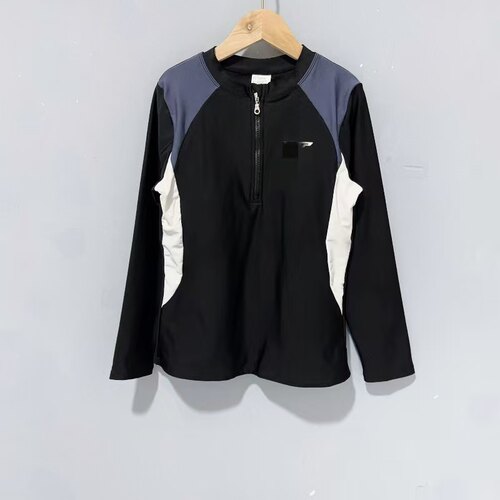 女士分体长袖潜水服上衣防晒泳衣