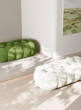 轻奢极简沙发凳脚踏凳网红异形沙发长条凳床尾凳衣帽间凳子换鞋凳