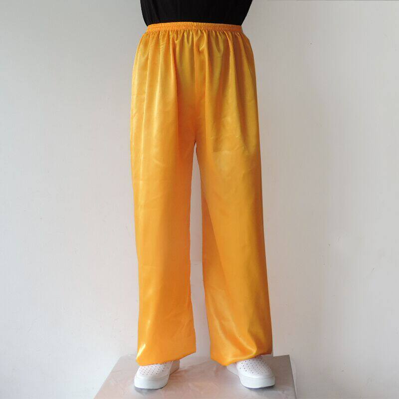 仿真丝灯笼裤服太极裤男女晨跑瑜伽裤男太极服装拳薄款练功裤夏季