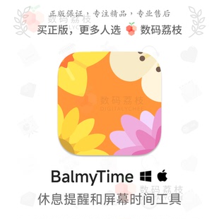 Mac 數(shù)碼 荔枝 BalmyTime 非番茄鐘護眼休息提醒屏幕時間工具 Win