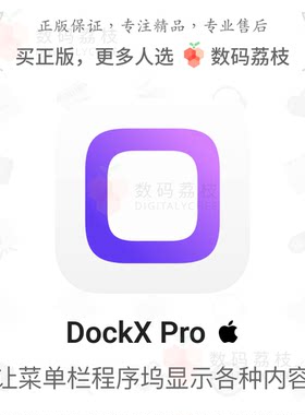 DockX Pro [Mac] 菜单栏程序坞拓展工具 显示网速/CPU/GIF dockx