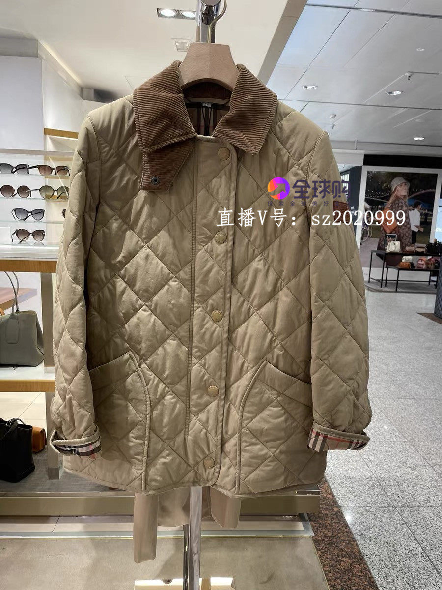 海外折扣村代购直邮女士棉服菱形绗缝谷仓格子保暖外套女80214681,女装/女士精品,棉衣/棉服,淘宝优惠券,粉丝福利购,淘宝优惠卷