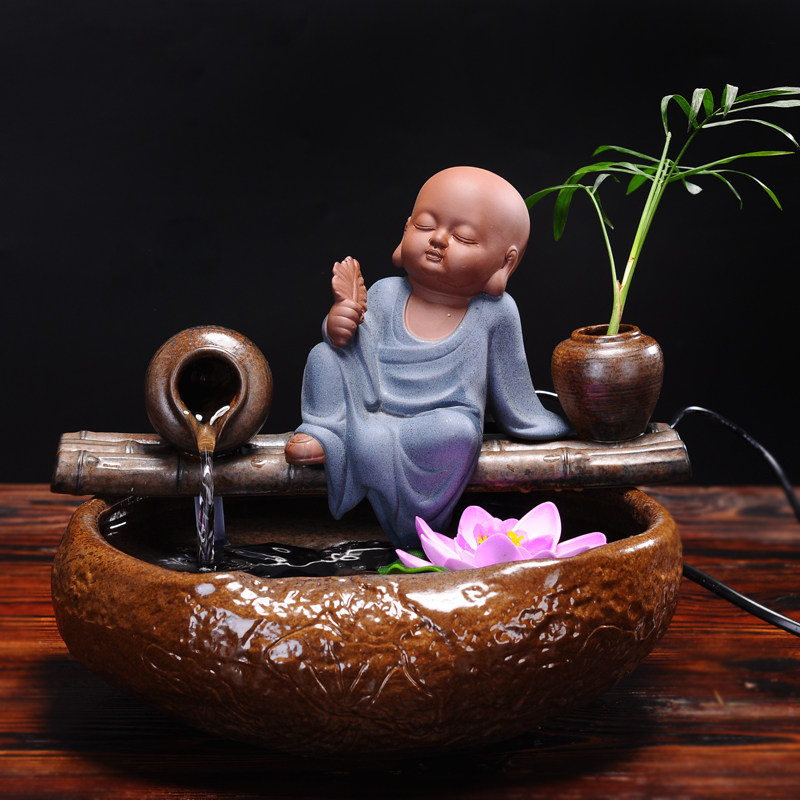 Novices Water filter Ceramic fountain Decoration Chinese style Creative home to work in an office desktop ornament Atomizer fish tankin the Home accessories , Decoration  category - from Buy2taobao.com to provide professional Taobao agent buy service