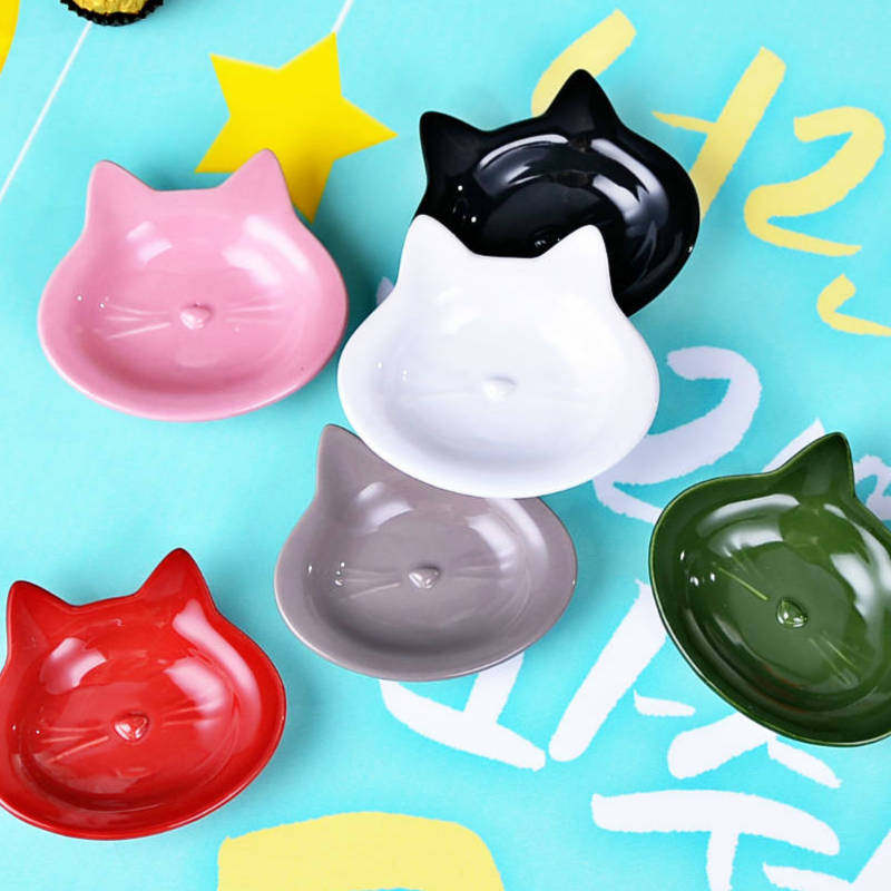 陶瓷碟卡通碟可爱蘸料碟零食碟小碟小盘小猫茶包碟英国日韩碟出口