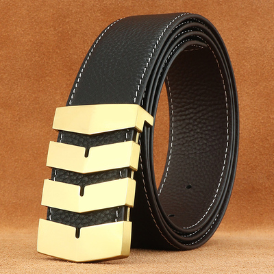 男士牛皮合金时尚腰带