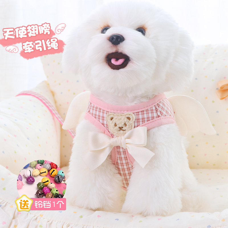 中小型犬遛狗牵引绳四季胸背带宠物狗牵引绳泰迪比熊狗链子猫绳链