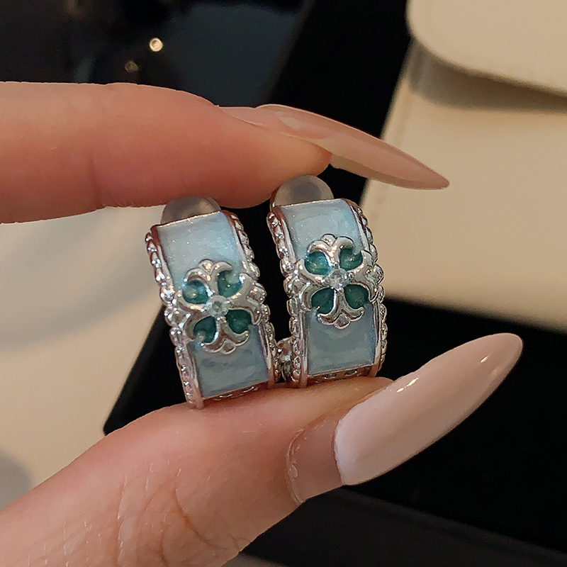 CANFEN欧美小香风设计十字架耳环