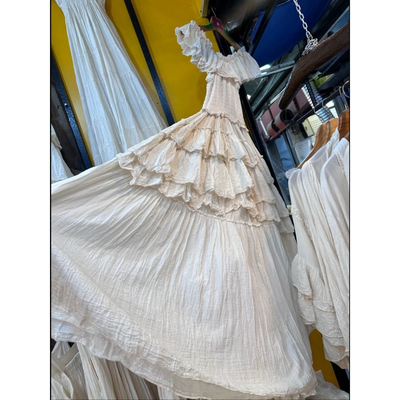 薇芯下单：420 薇芯：Zimei1521 生态棉仙女裙一字肩抹胸连衣裙