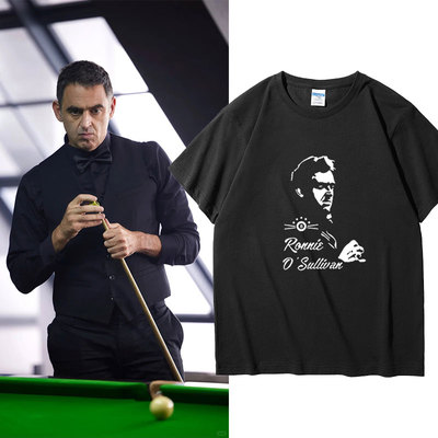 奥沙利文斯诺克台球迷桌球snooker 宽松夏装T恤短袖文化衫衣服