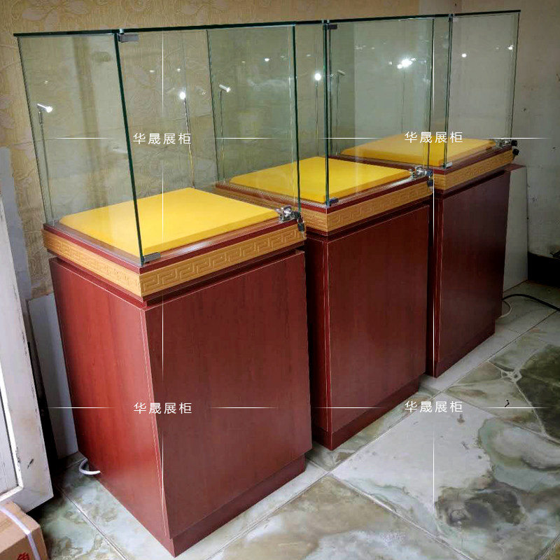 白酒展示柜台玉器展柜玻璃柜子透明博物馆文物陈列柜洋酒展览柜台