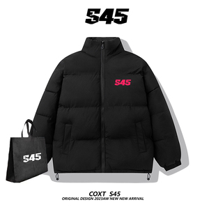 S45立领羽绒棉服男女美式高街防风保暖棉袄情侣运动面包服外套冬