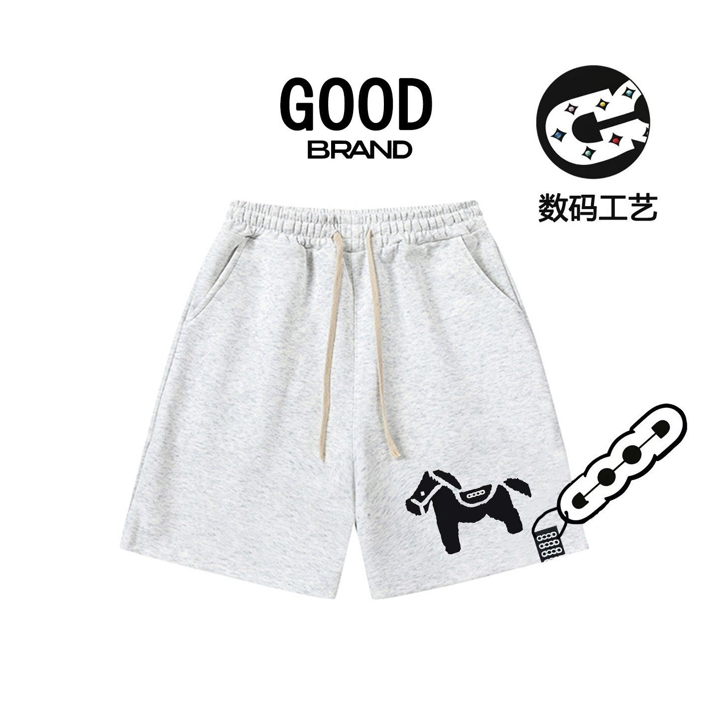 GOOD BRAND旗舰店马年限定短裤男女国潮正品休闲裤情侣运动沙滩裤
