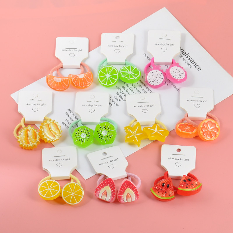 儿童发圈可爱卡通水果发绳