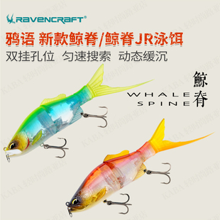 鸦语新款限量款鲸脊鸦天狂骨多节鱼泳饵swimbait硬饵