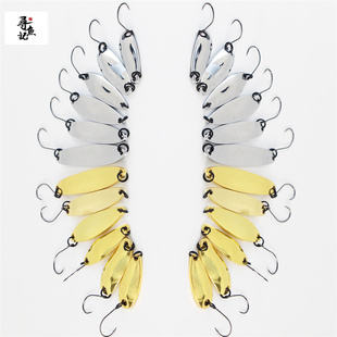 路亚马口亮片饵纯铜裸片溪流白条罗非翘嘴专杀套装勺型柳叶微物