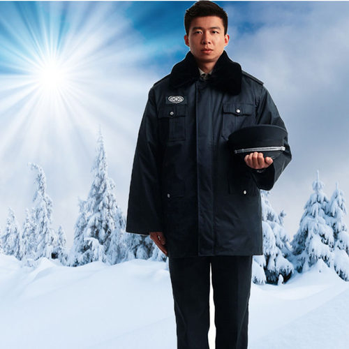 多功能加厚保暖物业棉大衣防寒服