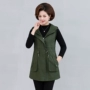 Áo khoác vest mẹ 2019 cho phụ nữ trung niên mùa xuân và mùa thu dài áo vest rộng giản dị - Áo vest thời trang nữ 2021
