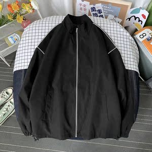 夹克秋季服男女白墙夜光反光外套薄款港风中性风12J图片