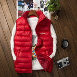 2025秋冬季新款薄款立领羽绒棉马甲青年男士坎肩外套3MJ86886-P45，男装背心/马甲，电商A076