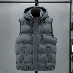 秋冬季羽绒棉马甲男士工装可拆卸帽加厚保暖背心外套MJ2318-特P70，男装背心/马甲，电商A076