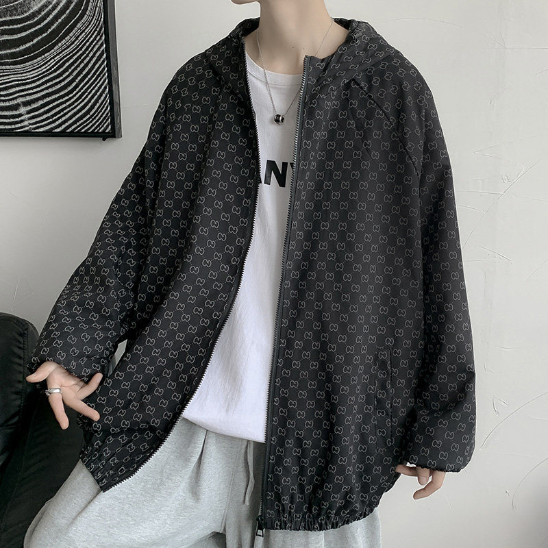 反光夜光情侣款外套男女秋季中性风夹克港风模特6J图片