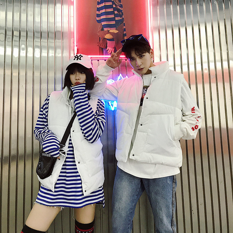 羽绒棉马甲男女秋冬情侣风模特中性风棉衣港外套19MJ12，男装背心/马甲，电商A076