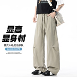 美式风垂感阔腿裤男宽松透气休闲长裤百搭直筒裤CK26011-特P49，男装休闲裤，电商A076