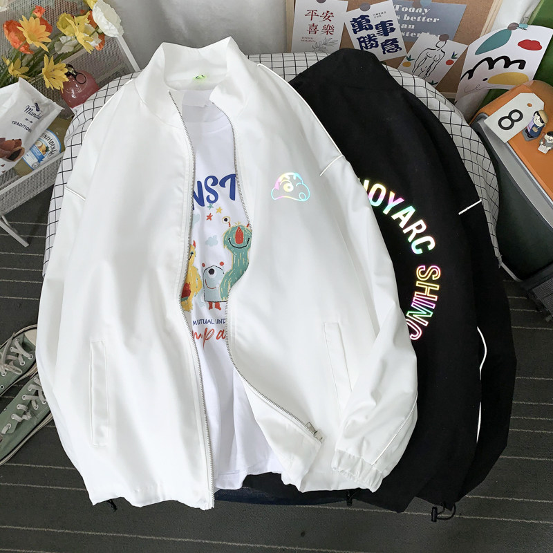 夹克服秋季男女夜光反光外套宽松港风中性风摆拍17J,男装夹克,电商A076