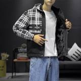 秋季夹克男2021新款风衣韩版潮流休闲青年工装男装外套6J，男装夹克，电商A076
