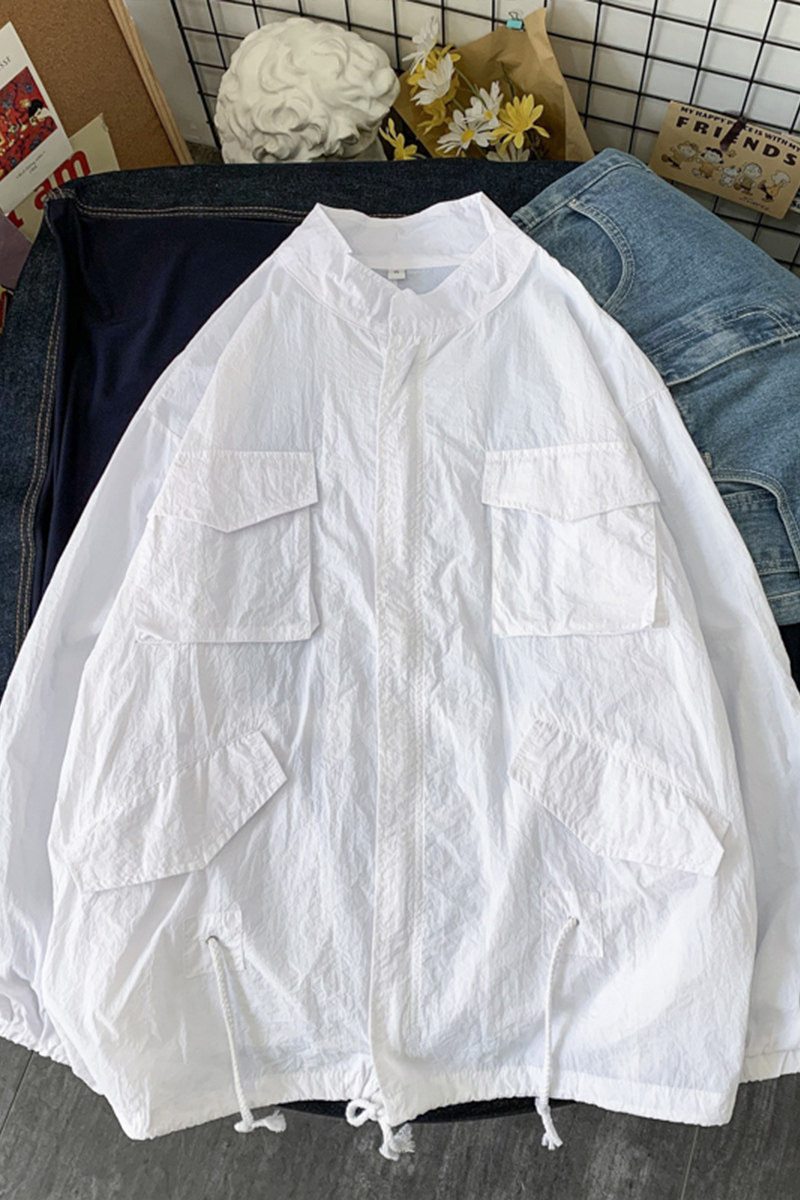 日系工装外套男夏季超薄款大码宽松防晒衣服港风摆拍2FS1029-P35,男装夹克,电商A076