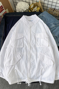 日系工装外套男夏季超薄款大码宽松防晒衣服港风摆拍2FS1029-P35图片