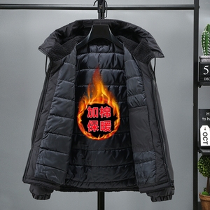 羊羔绒棉衣冬季工装新款棉袄男士连帽加厚保暖棉服MY8119-特P95图片