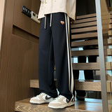 美式潮牌直筒运动裤男士春秋条纹宽松百搭休闲长裤CK271-特P30，女装休闲裤，电商A076