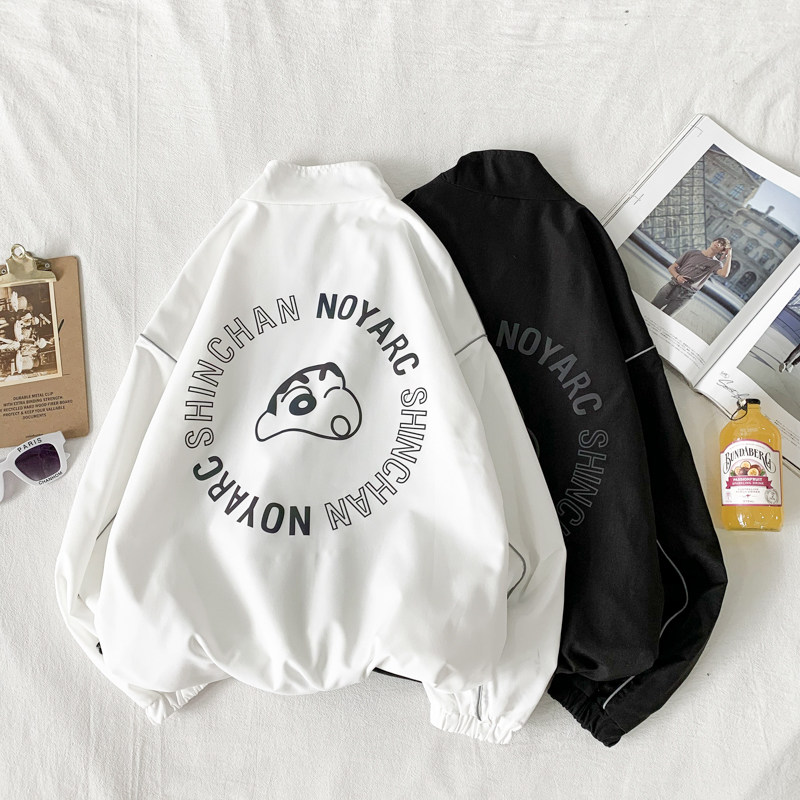 夹克服秋季男女夜光反光外套宽松港风中性风摆拍19J，男装夹克，电商A076