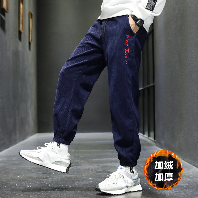 休闲裤卫裤情侣男女秋季九分裤子束脚运动裤长裤21CK9989-P45图片