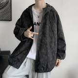 秋装情侣款港风外套男女秋季中性风反光夹克夜光模特9J，男装夹克，电商A076