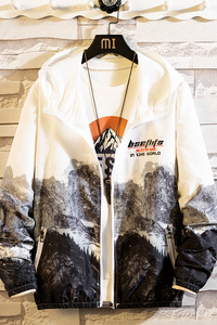 夏季连帽冰丝外套男超薄透气宽松情侣防晒衣服白墙挂拍1FS607-P25图片