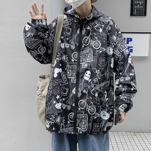 夏季冰丝外套男女情侣超薄款防紫外线防晒衣港风模特1FS9061-P25图片